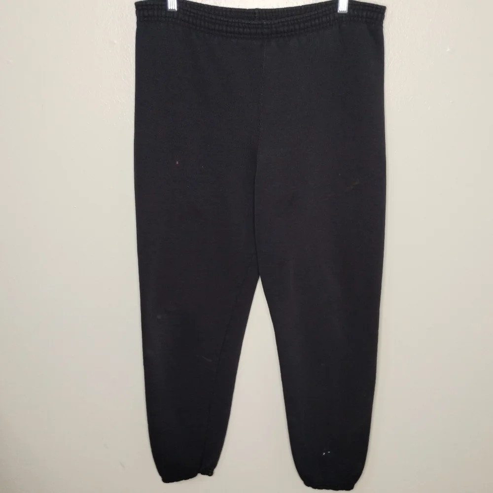 VINTAGE 90s Soffe Adult Medium Sweatpants Joggers Baggy Black Made In USA *READ*
